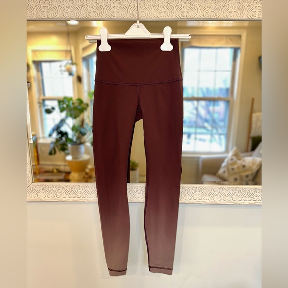 lululemon athletica Pants - Lululemon Ombre Limited Edition Wunder Under Hi-Rise Maroon / Burgundy Pants 4